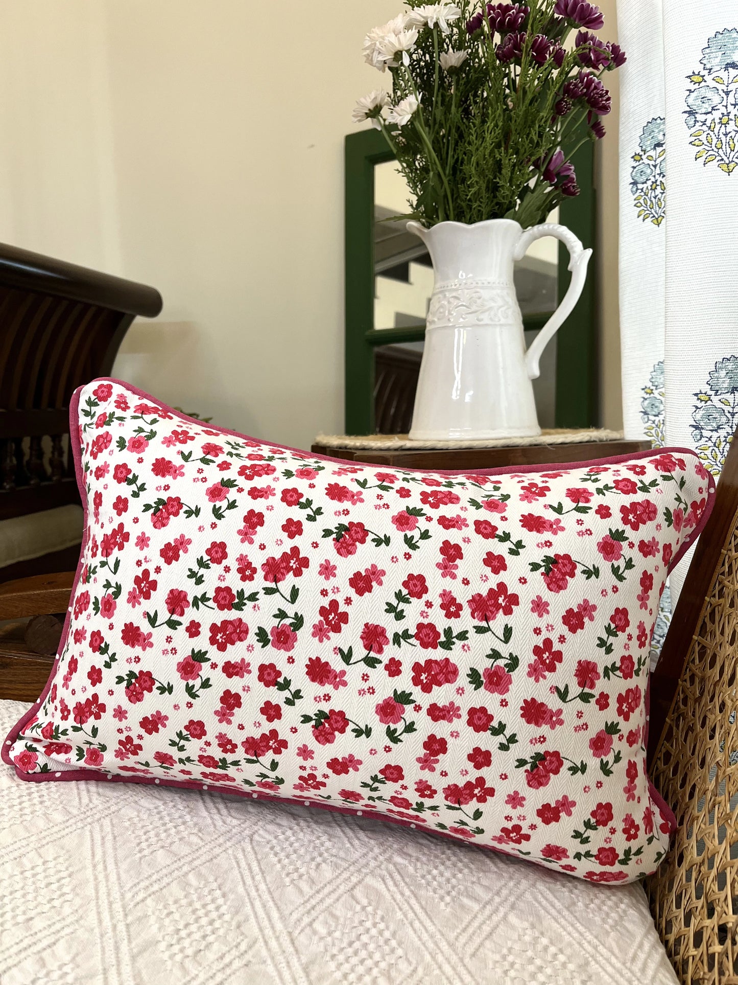 Cushion Cover Lumbar 12x18” - Pinkarnation