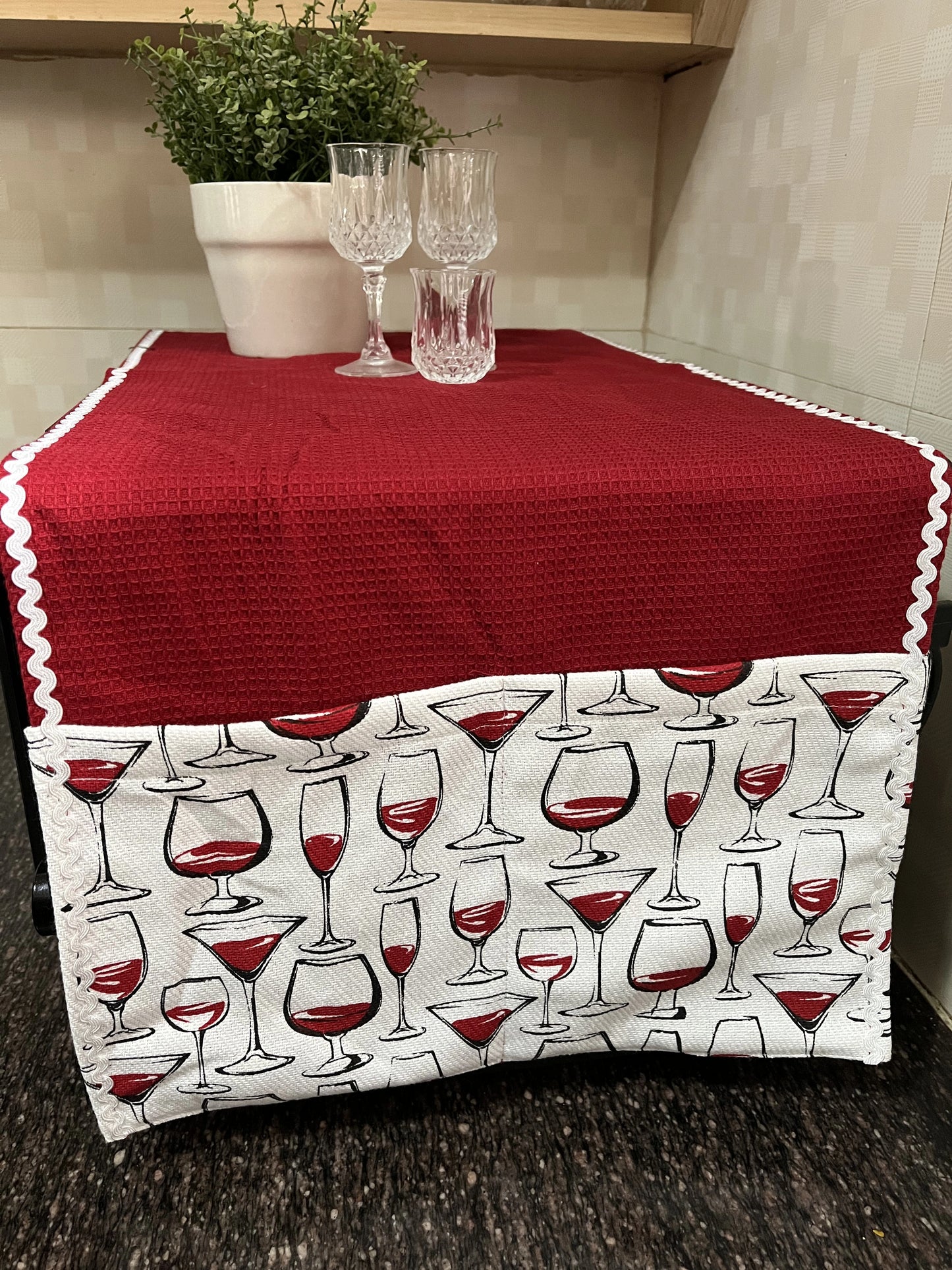 Microwave Cover- Wine Time