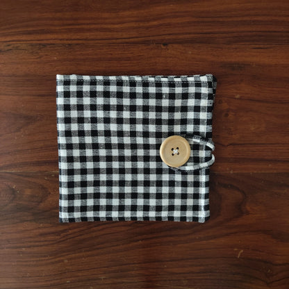 Multi Purpose Pouch - B&W Gingham