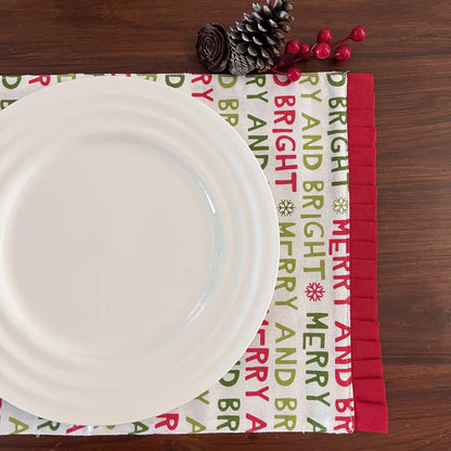 Placemats- Merry & Bright ( Red Ruffles)