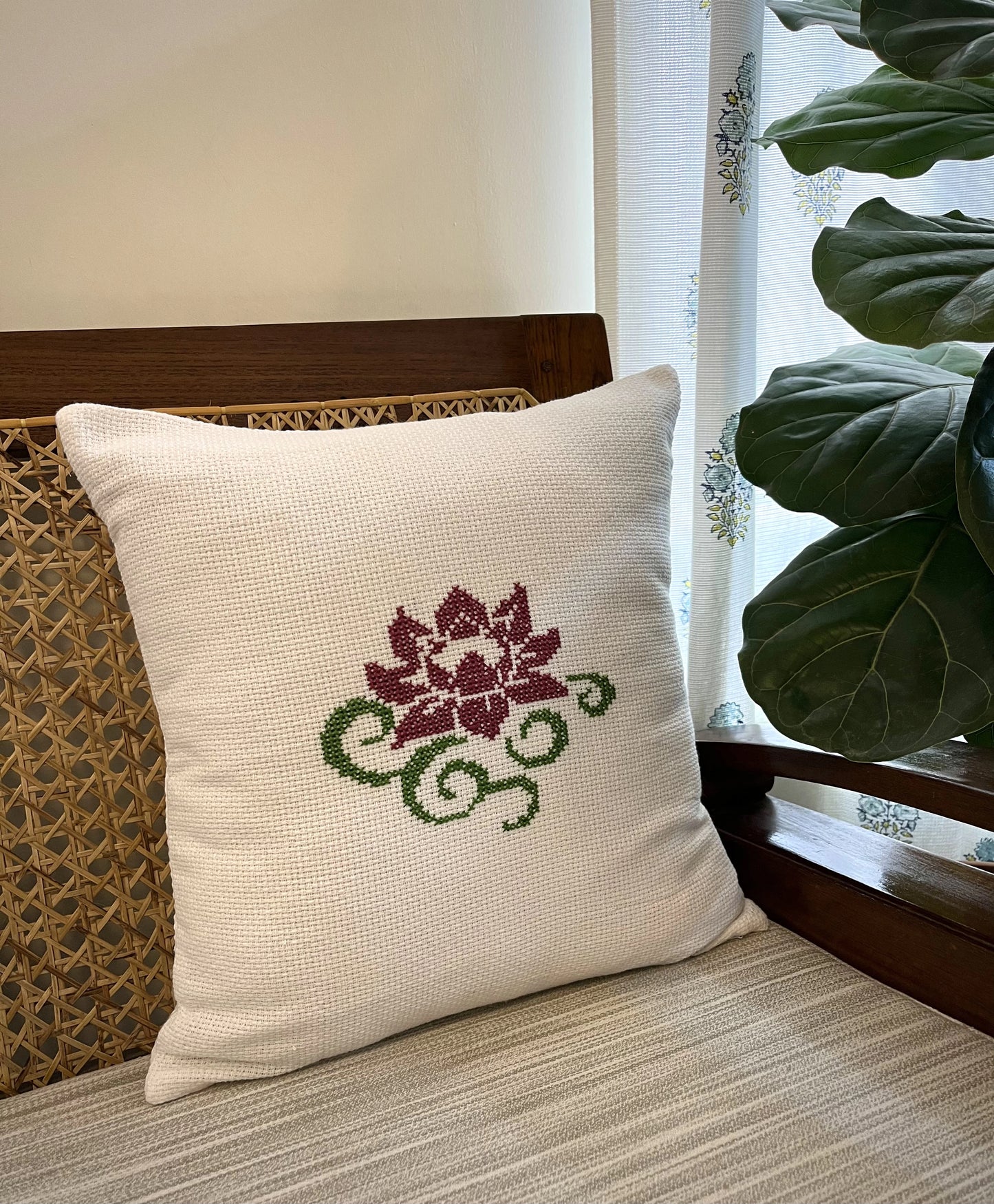 Cushion Cover- Lotus in pond