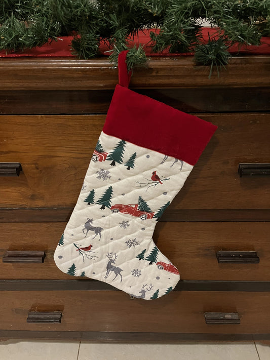 Christmas Stocking- Truck n Tree