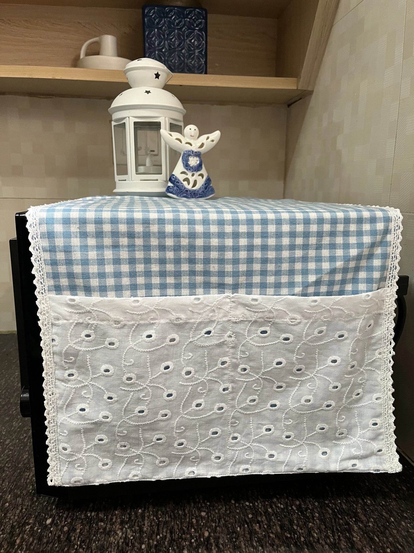 Microwave Cover- Gingham n Hakoba