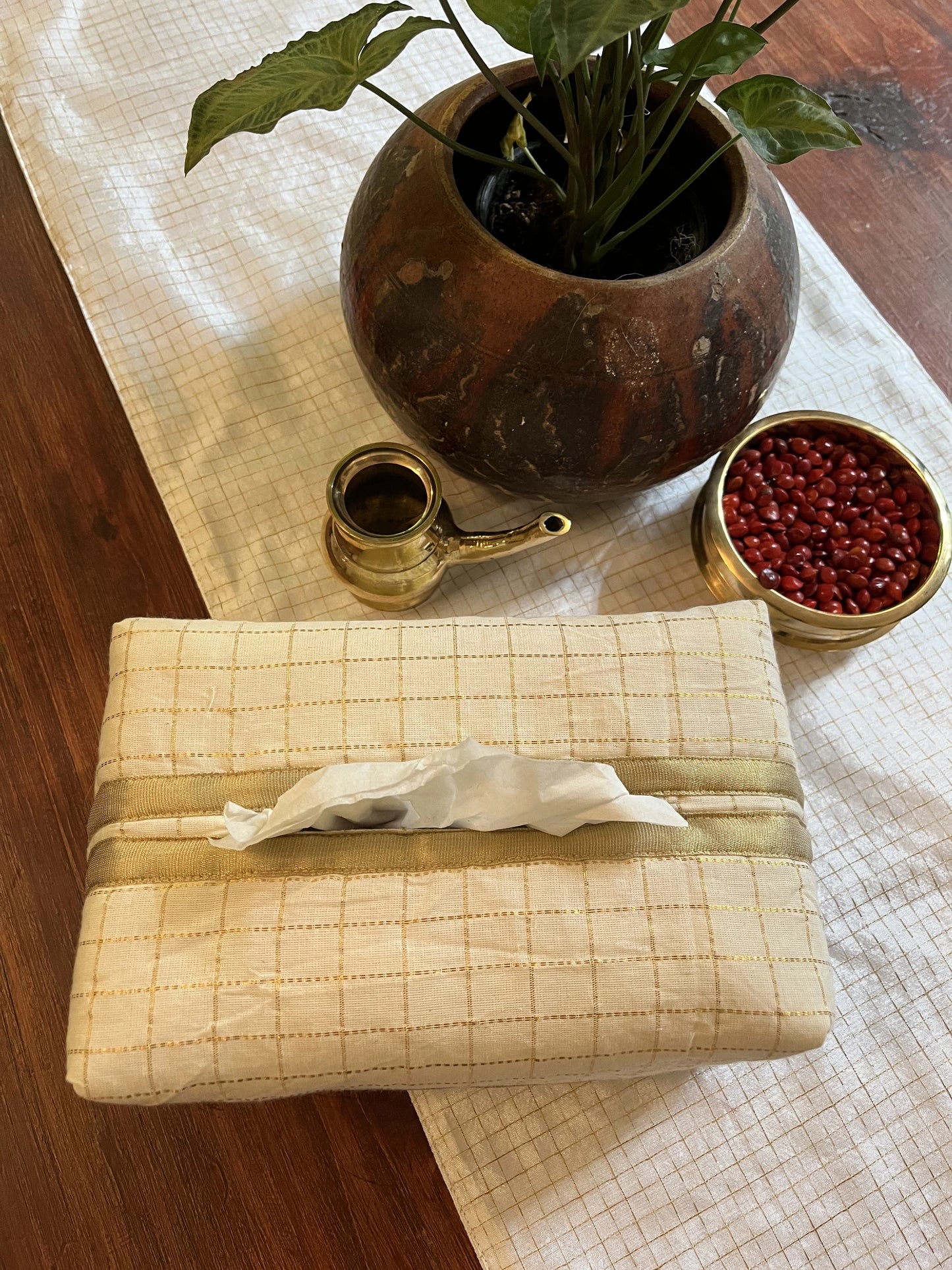 Tissue Box Cover- Golden Box