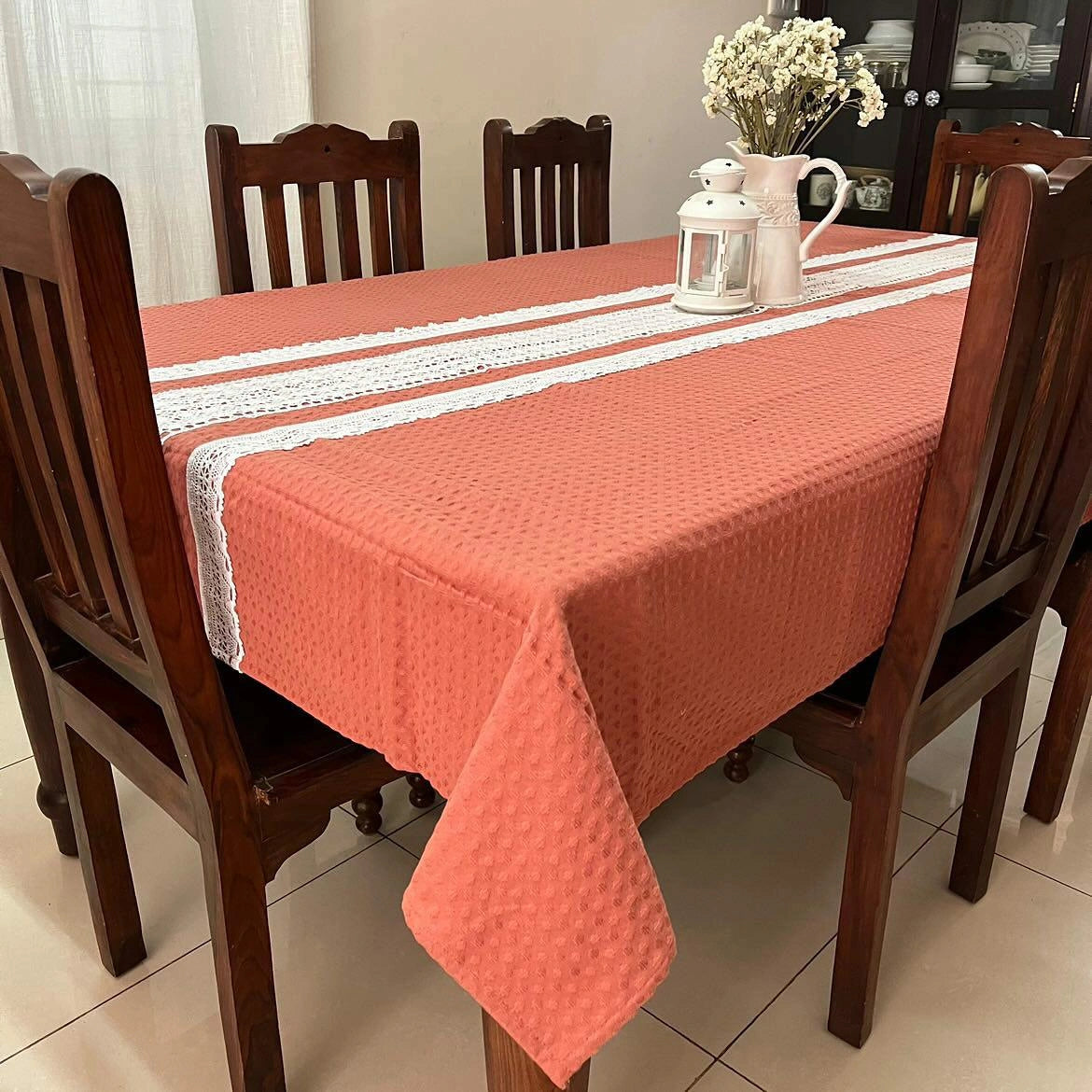 Table cloth - Peachy Waffle